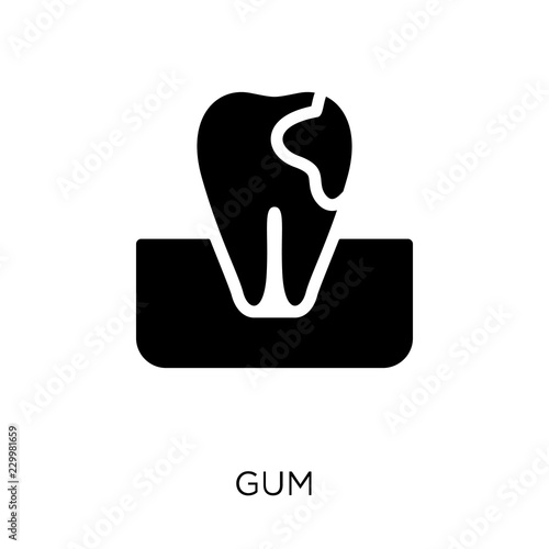 Fototapeta Naklejka Na Ścianę i Meble -  Gum icon. Gum symbol design from Dentist collection.