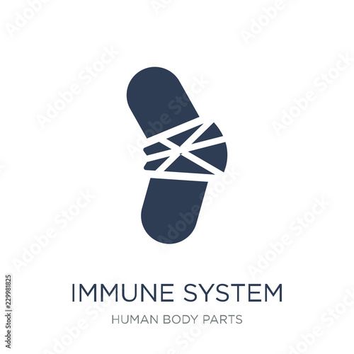 Immune System icon. Trendy flat vector Immune System icon on white background from Human Body Parts collection