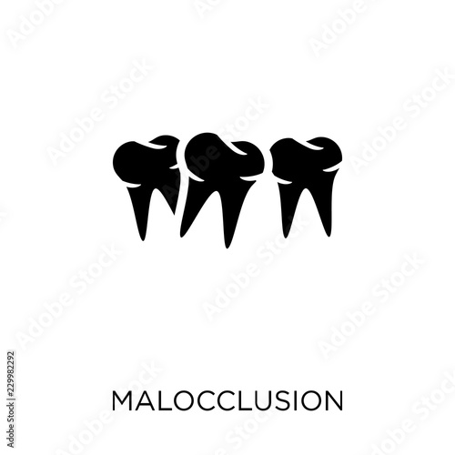 Malocclusion icon. Malocclusion symbol design from Dentist collection.