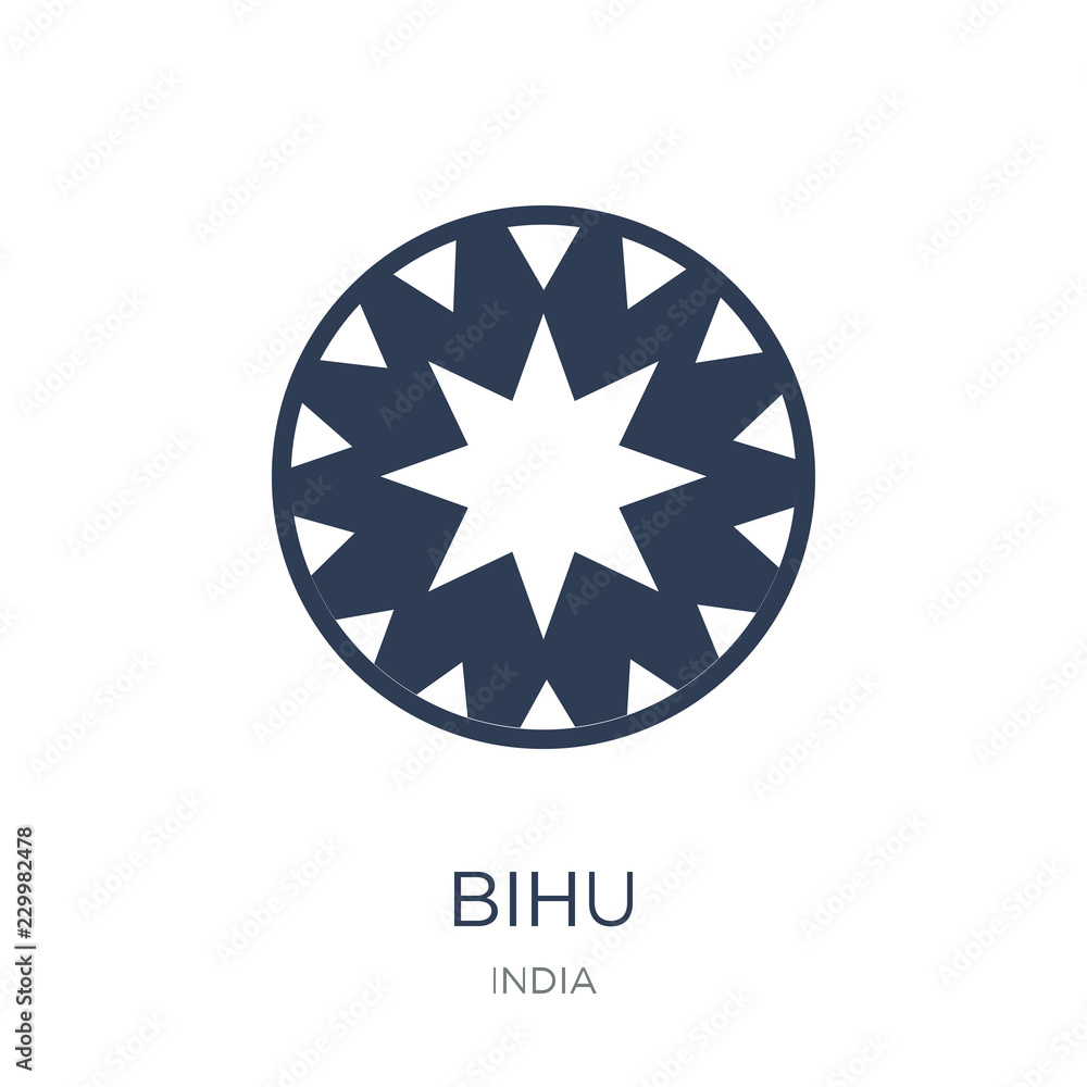 bihu icon. Trendy flat vector bihu icon on white background from india collection bihu icon. Trendy flat vector bihu icon on white background from india collection