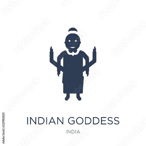 indian Goddess icon. Trendy flat vector indian Goddess icon on white background from india collection