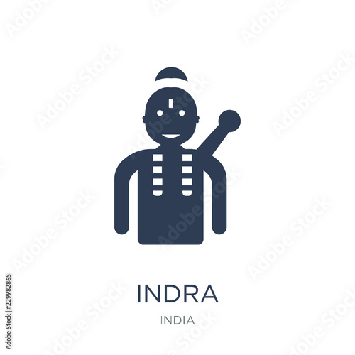 Indra icon. Trendy flat vector Indra icon on white background from india collection photo