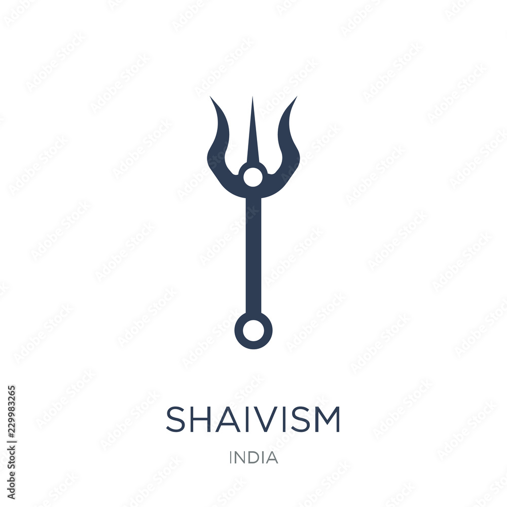 shaivism icon. Trendy flat vector shaivism icon on white background from india collection shaivism icon. Trendy flat vector shaivism icon on white background from india collection