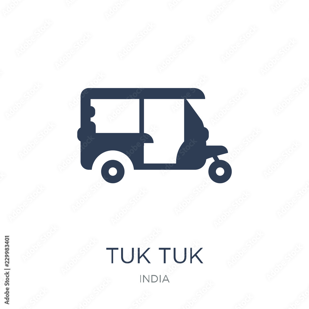 Tuk tuk icon. Trendy flat vector Tuk tuk icon on white background from india collection