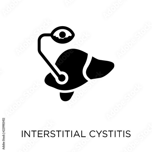 Interstitial cystitis icon. Interstitial cystitis symbol design from Diseases collection.