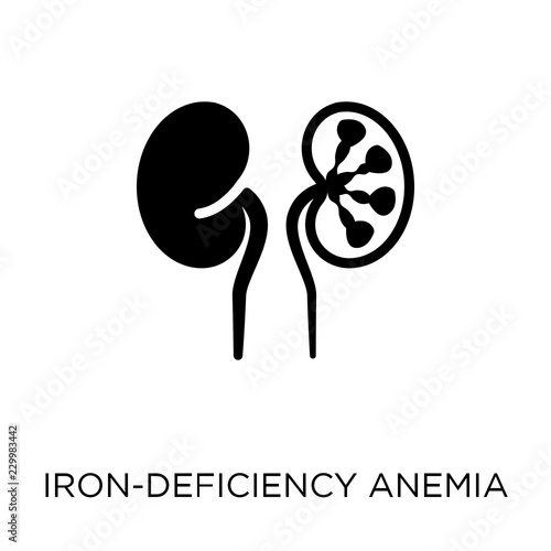Iron-deficiency anemia icon. Iron-deficiency anemia symbol design from Diseases collection.