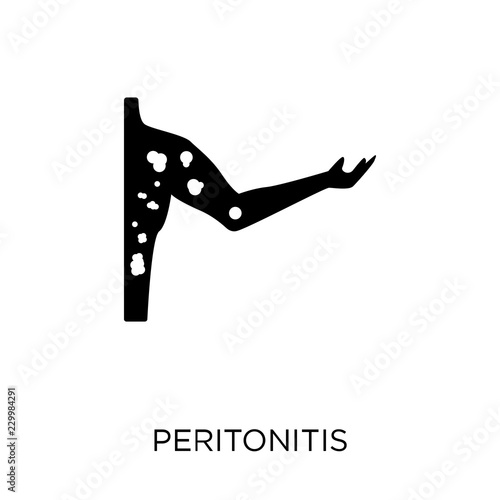 Peritonitis icon. Peritonitis symbol design from Diseases collection.