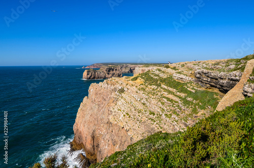 View at the rocks from Cape of Saint Vincent
