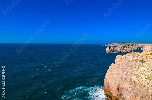 View at the rocks from Cape of Saint Vincent