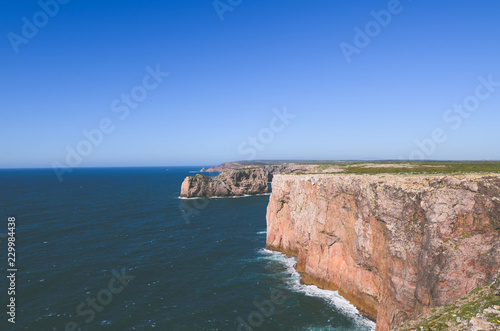 View at the rocks from Cape of Saint Vincent