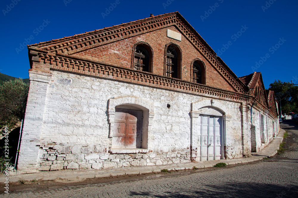 An historical olive oil factory in Edremit, Balikesir, Turkey.