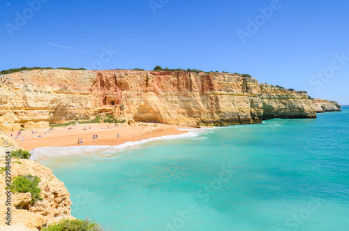 Benagil beach in Portugal.