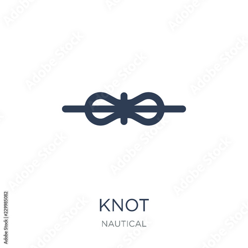 Knot icon. Trendy flat vector Knot icon on white background from Nautical collection
