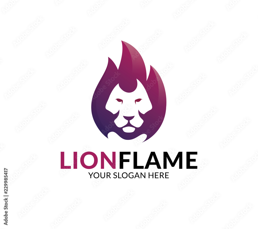 Lion Flame Logo Lion Flame Logo