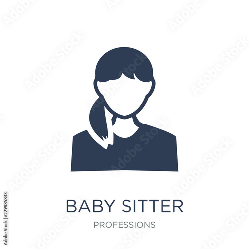 Baby sitter icon. Trendy flat vector Baby sitter icon on white background from Professions collection