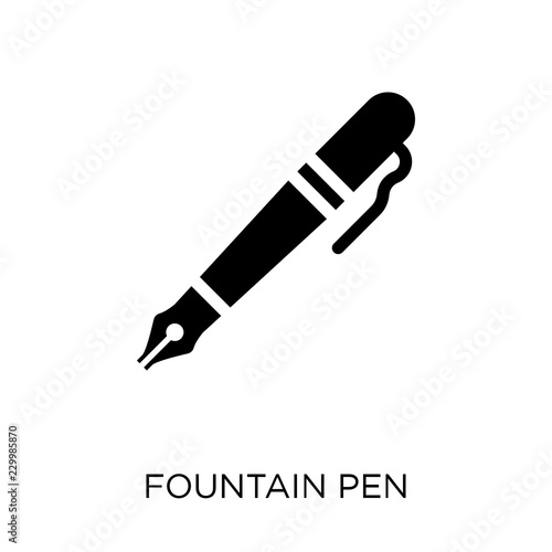 Fountain pen icon. Fountain pen symbol design from Education collection. Simple element vector illustration. Can be used in web and mobile.