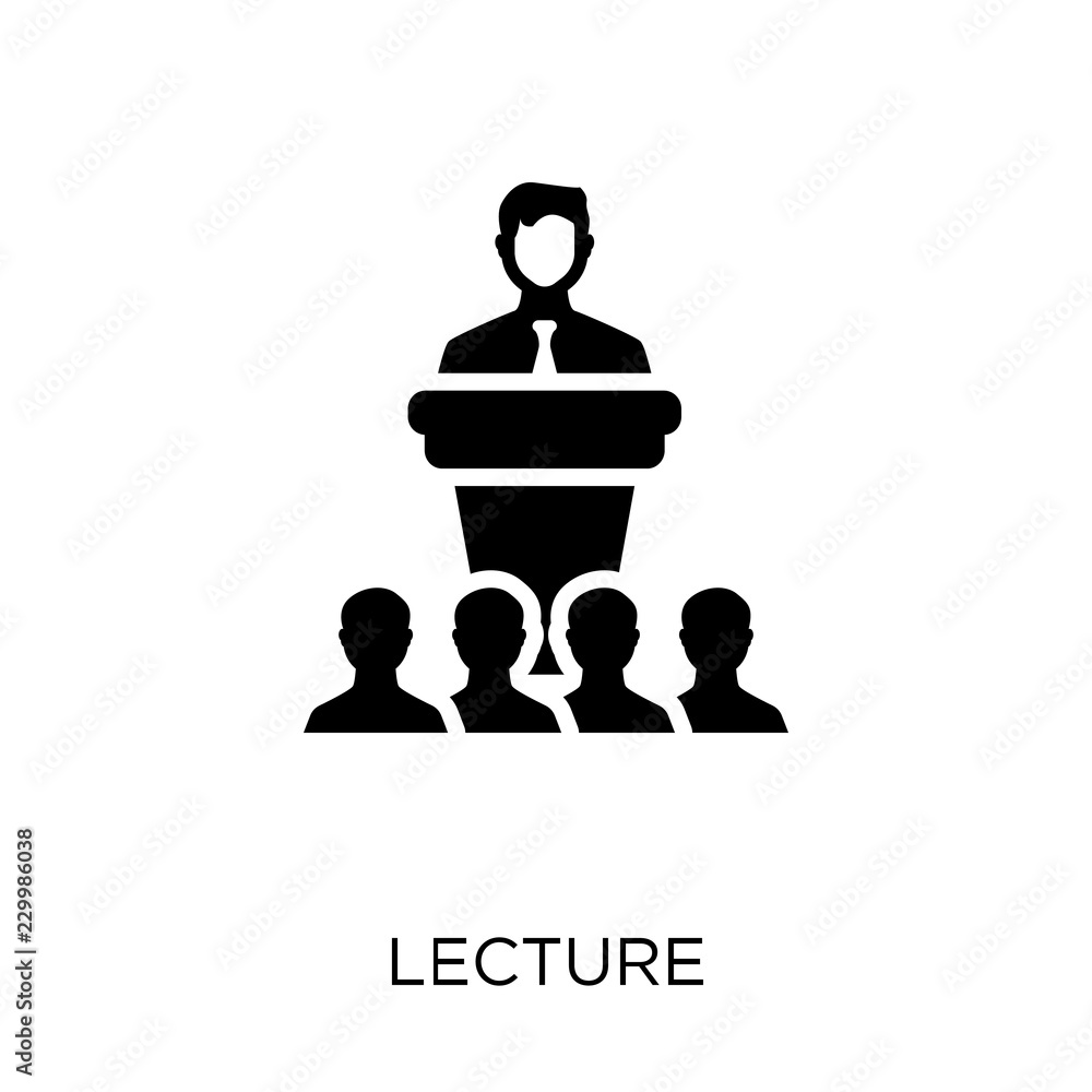 Lecture icon. Lecture symbol design from Online learning collection. Simple element vector illustration. Can be used in web and mobile. Lecture icon. Lecture symbol design from Online learning collection. Simple element vector illustration. Can be used in web and mobile.