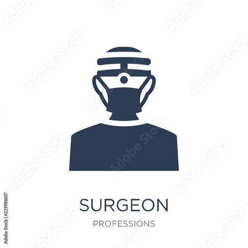 Surgeon icon. Trendy flat vector Surgeon icon on white background from Professions collection