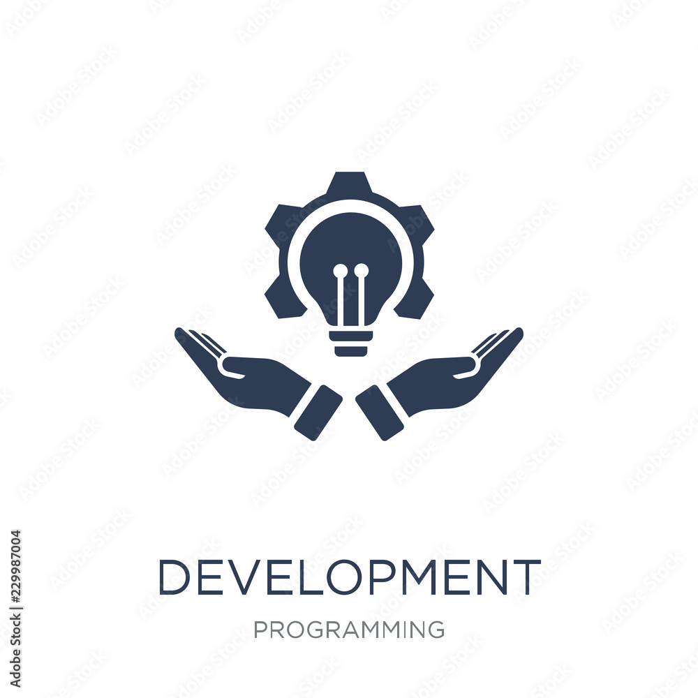 Development icon. Trendy flat vector Development icon on white background from Programming collection