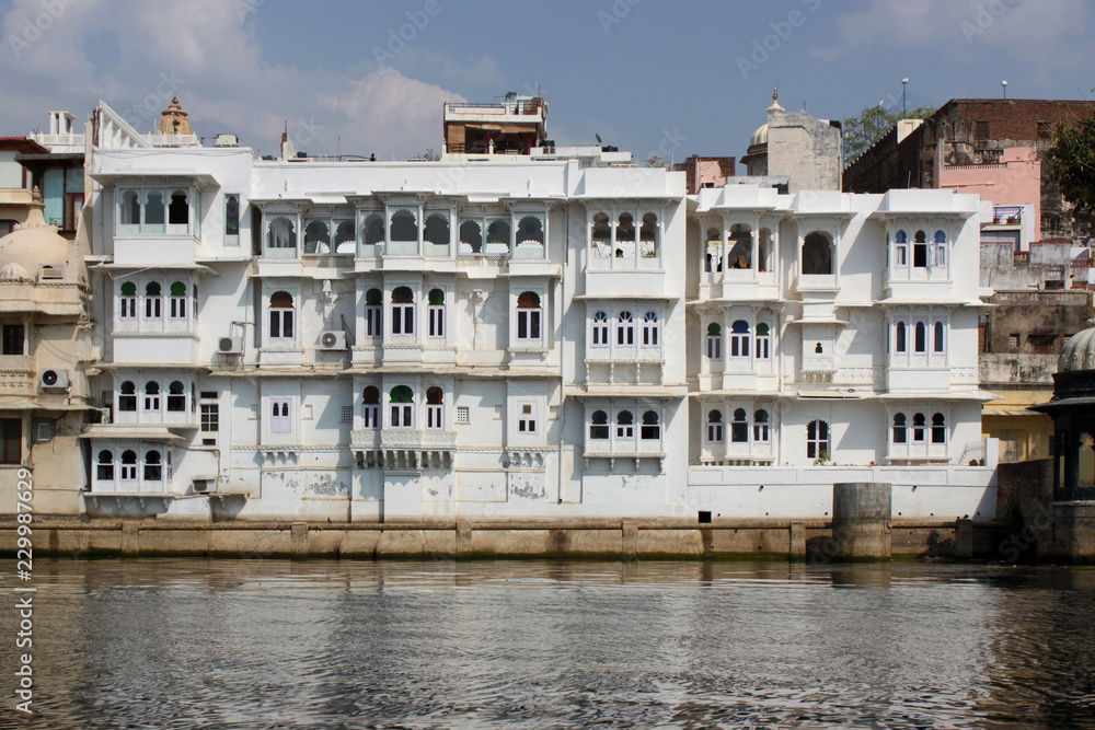 Haveli at the banks of Pichhola Lake in Udaipur