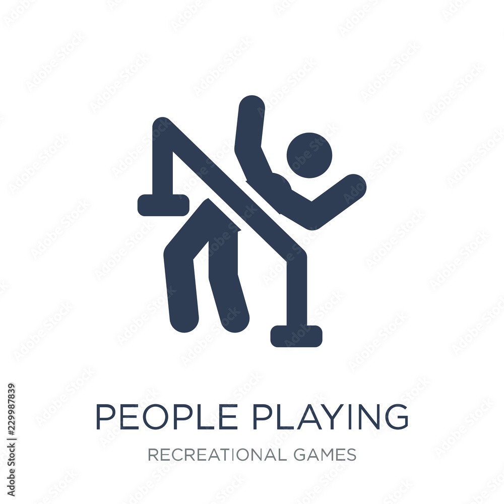 People playing Limbo icon icon. Trendy flat vector People playing Limbo icon on white background from Recreational games collection People playing Limbo icon icon. Trendy flat vector People playing Limbo icon on white background from Recreational games collection