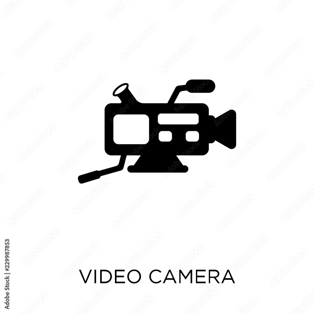 Video camera icon. Video camera symbol design from Electronic devices collection. Simple element vector illustration. Can be used in web and mobile.