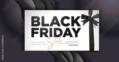 Black Friday sale banner. Social media vector illustration template for website and mobile website development, email and newsletter design, marketing material.