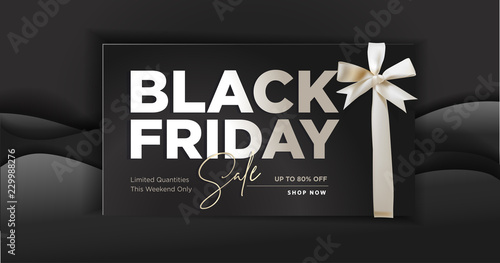 Black Friday sale banner. Social media vector illustration template for website and mobile website development, email and newsletter design, marketing material.