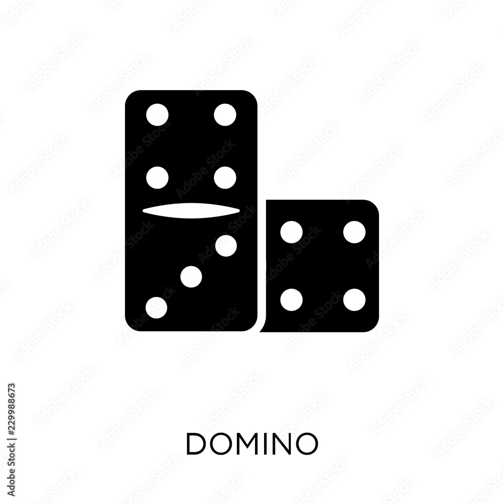 Domino icon. Domino symbol design from Arcade collection. Simple element vector illustration. Can be used in web and mobile. Domino icon. Domino symbol design from Arcade collection. Simple element vector illustration. Can be used in web and mobile.