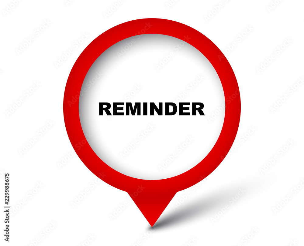 red vector banner reminder red vector banner reminder