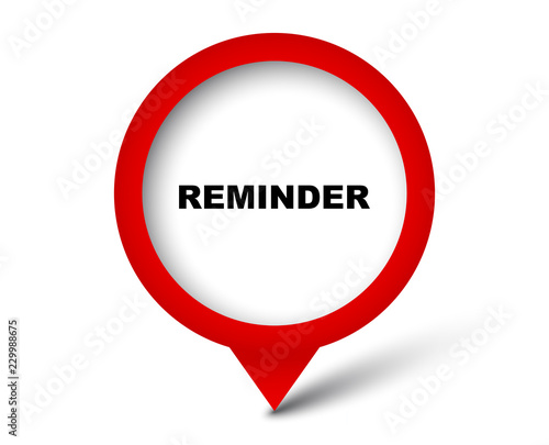 red vector banner reminder