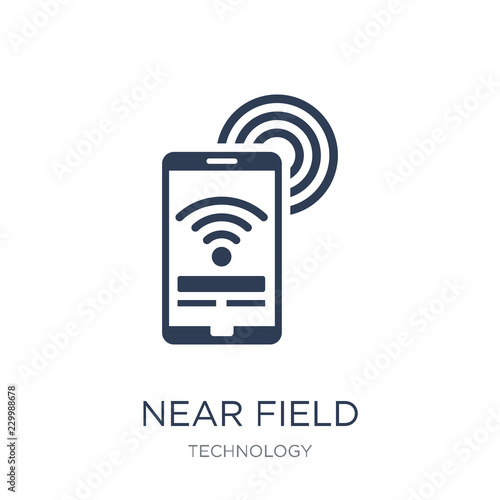 Near Field Communication icon. Trendy flat vector Near Field Communication icon on white background from Technology collection