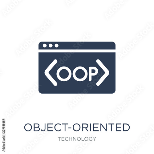 Object-oriented programming icon. Trendy flat vector Object-oriented programming icon on white background from Technology collection