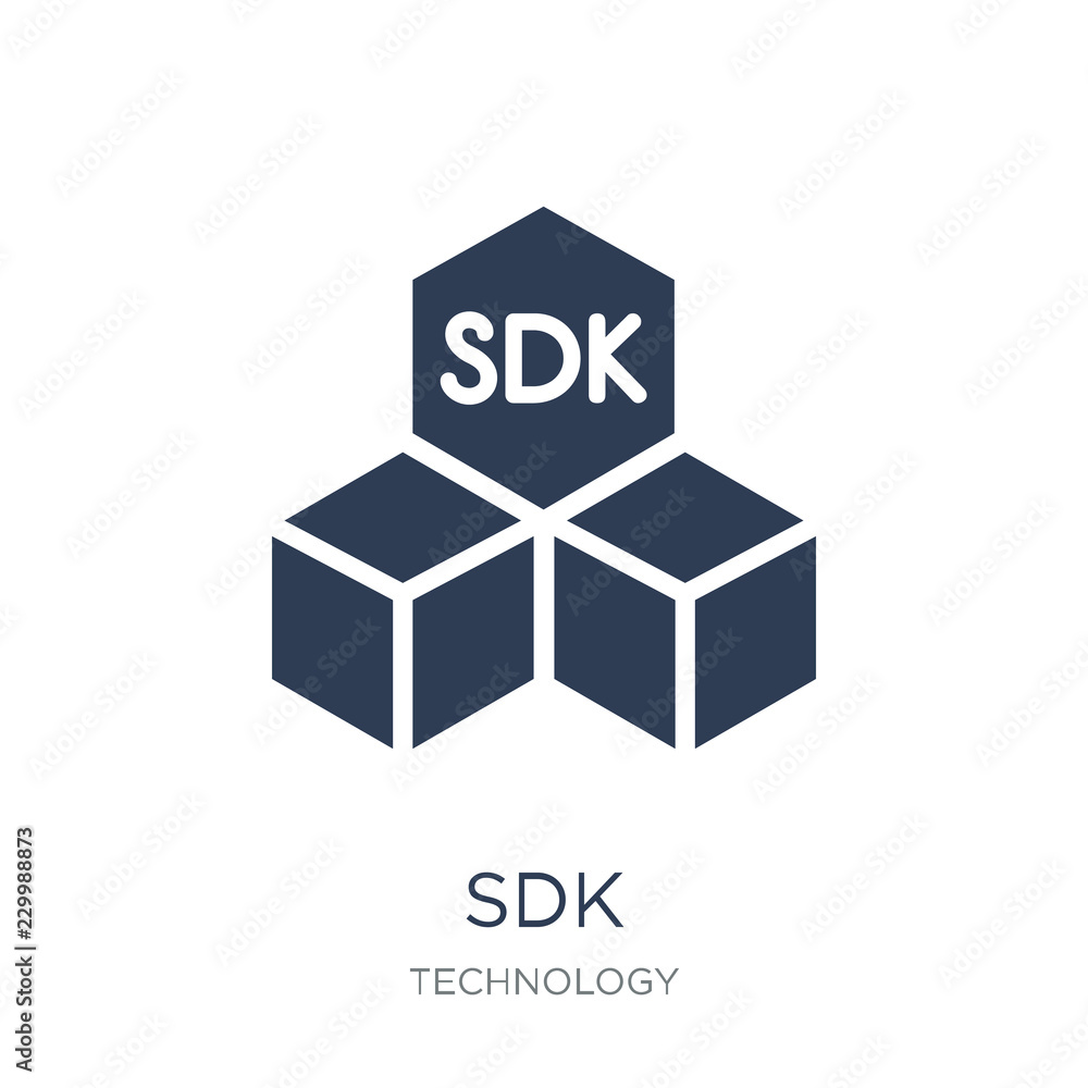 SDK icon. Trendy flat vector SDK icon on white background from ...