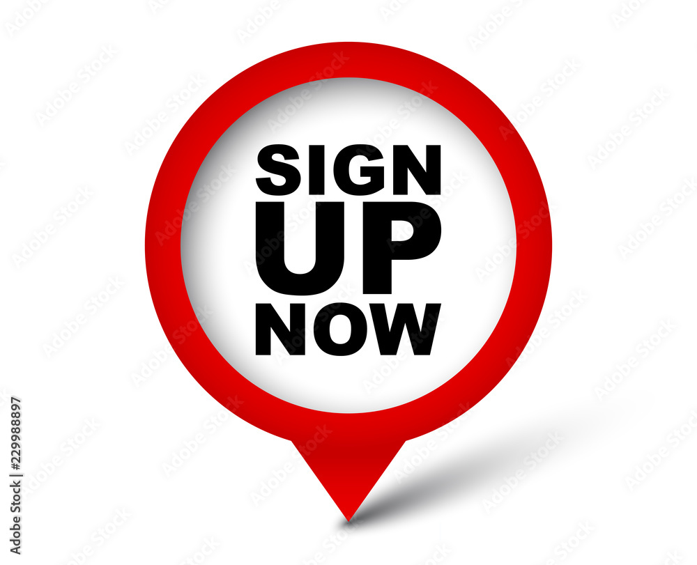 red vector banner sign up now red vector banner sign up now