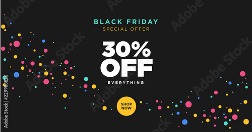 Black Friday sale banner. Social media vector illustration template for website and mobile website development, email and newsletter design, marketing material.