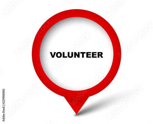 red vector banner volunteer