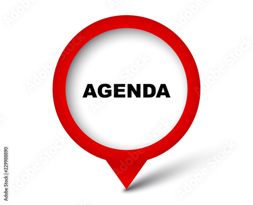 red vector banner agenda