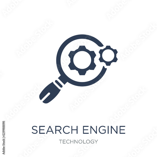 Search engine marketing icon. Trendy flat vector Search engine marketing icon on white background from Technology collection