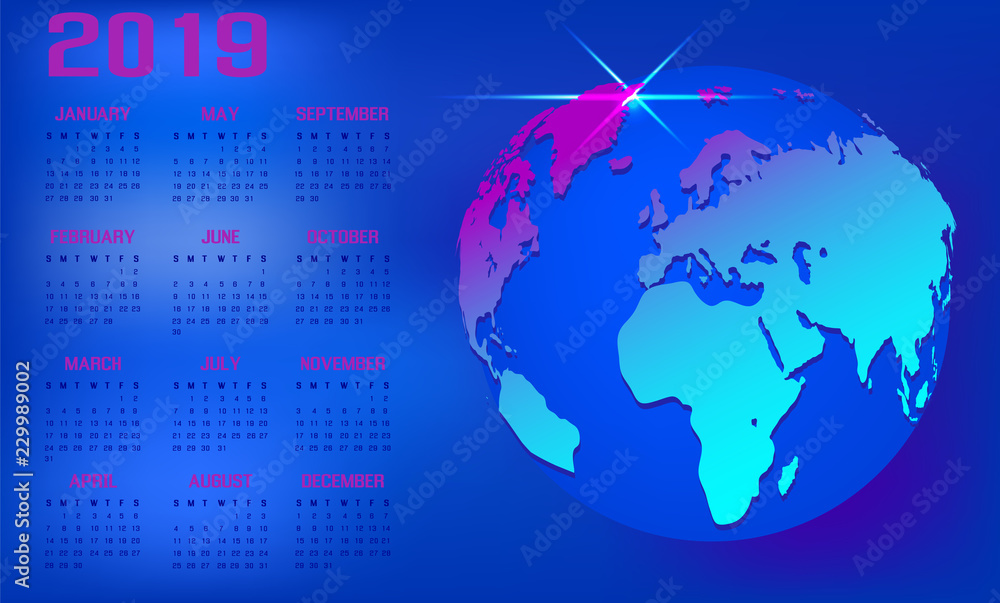 Print world map calendar 2019 map month abstract Print world map calendar 2019 map month abstract