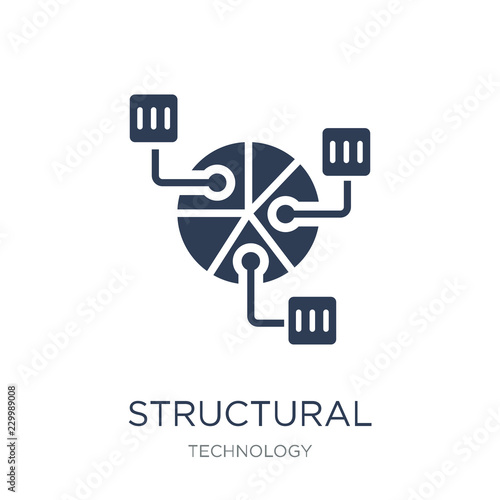Structural Elements icon. Trendy flat vector Structural Elements icon on white background from Technology collection