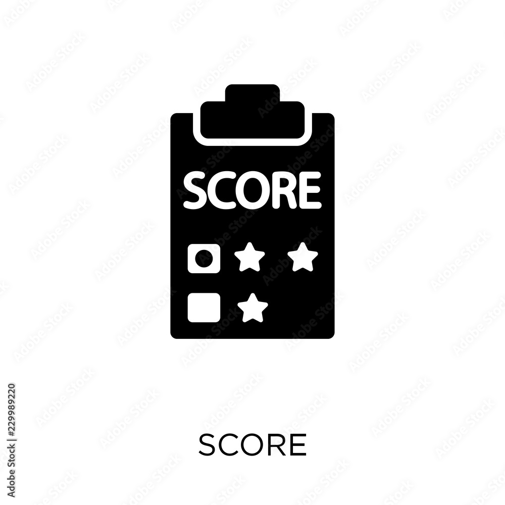 Score icon. Score symbol design from Arcade collection. Simple element vector illustration. Can be used in web and mobile.