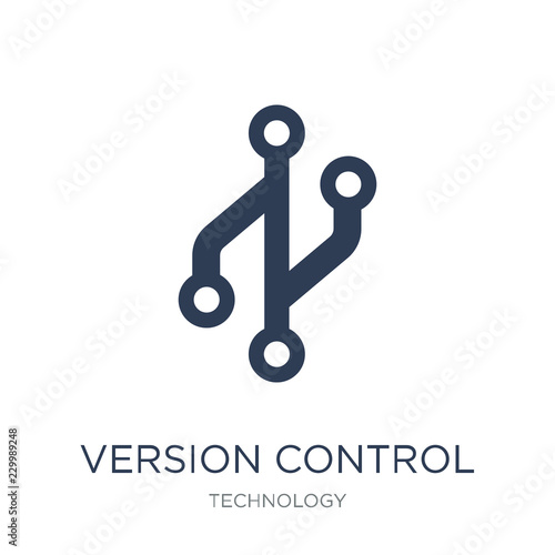 Version control icon. Trendy flat vector Version control icon on white background from Technology collection