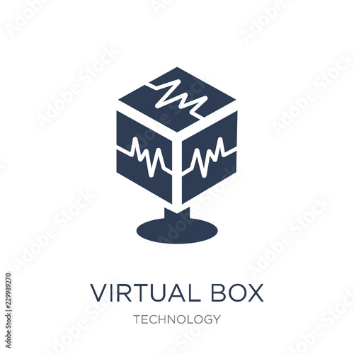 Virtual Box icon. Trendy flat vector Virtual Box icon on white background from Technology collection