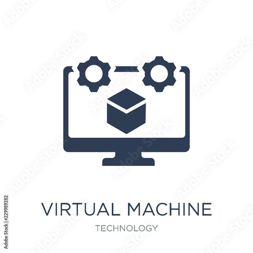 Virtual Machine icon. Trendy flat vector Virtual Machine icon on white background from Technology collection