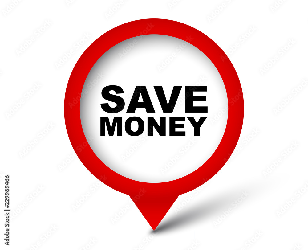 red vector banner save money red vector banner save money