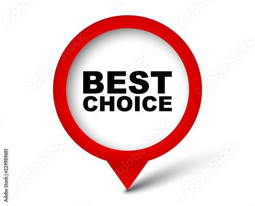 red vector banner best choice