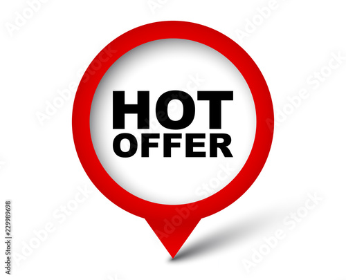 red vector banner hot offer
