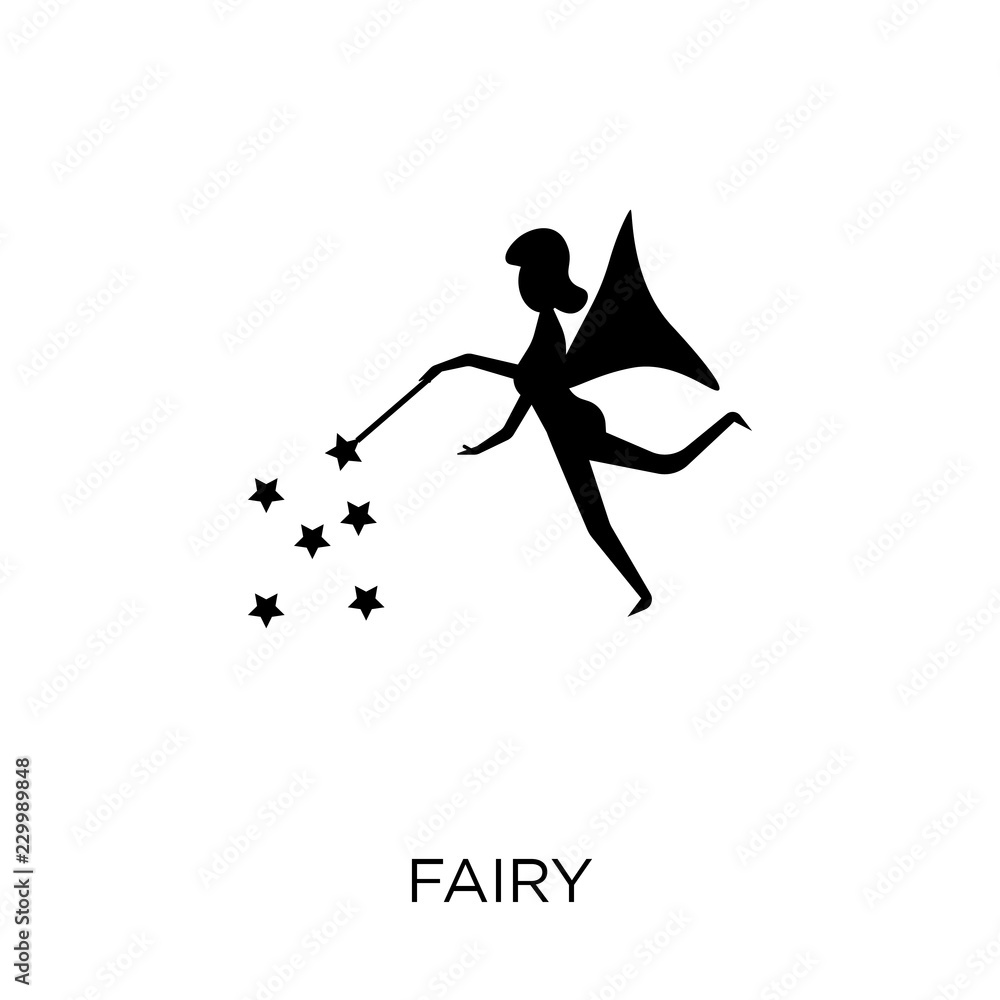 Fairy icon. Fairy symbol design from Fairy tale collection.