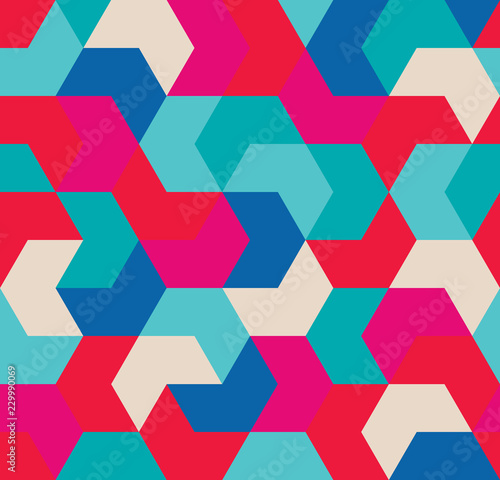 Arrow seamless pattern. Endless background of geometric shapes. Vector illustration.